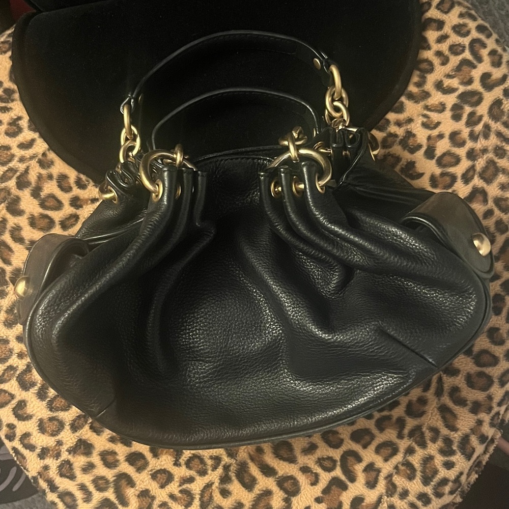 Juicy Couture Black Leather bag with Gold Accents